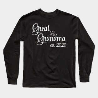 Great Grandma Est 2020 Pregnancy Announcement Long Sleeve T-Shirt